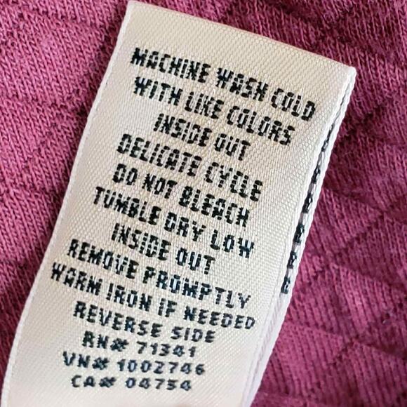 LL Bean Jacket Women’s Size Medium M Pink Mauve Full Zip Quilted Hooded - Picture 6 of 8